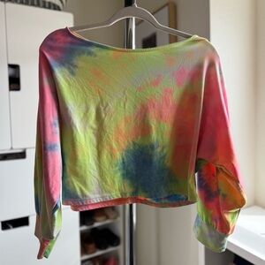 Absolutely Love It Colorful Tie-Dye Long Sleeve Women's Top Size XL